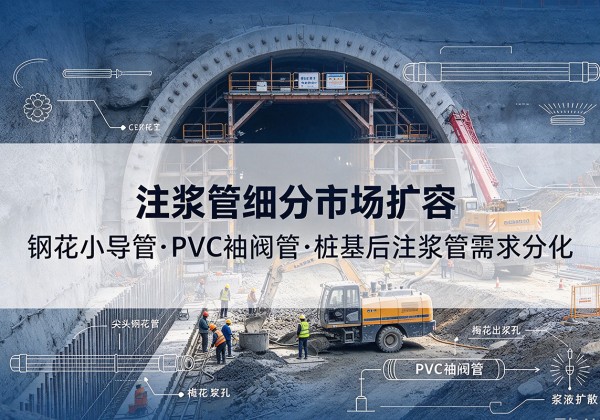 青河注浆管细分市场扩容，隧道钢花小导管、PVC 袖阀管、桩基后注浆管需求分化